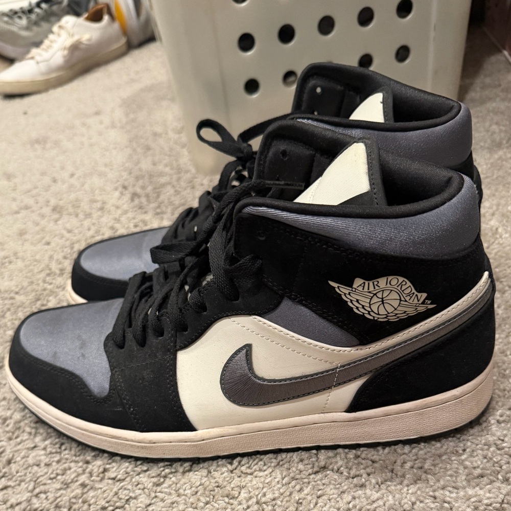Jordan Women’s Mid-Top Sneakers in Black, Gray and White